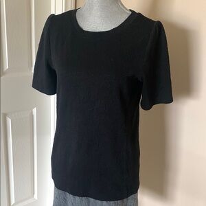 LOFT Black Short Sleeve Fitted Tee